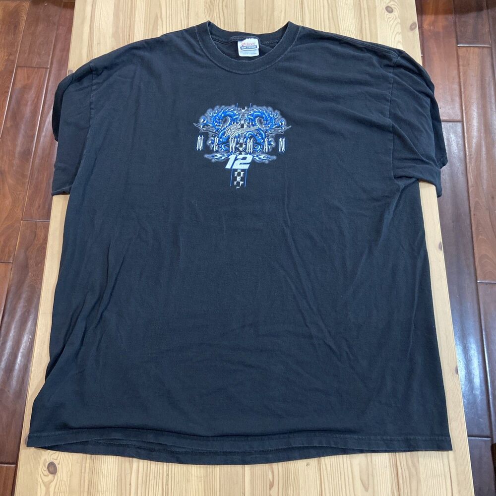 Ryan Newman Racing Y2K Blue Dragon Metal Nascar T Shirt 2XL